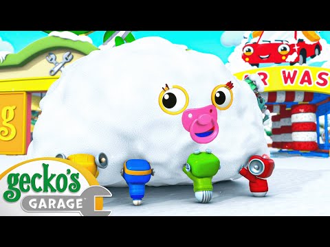 Baby Truck Stuck in the Snow | Baby Truck | Gecko's Garage | Kids Songs
