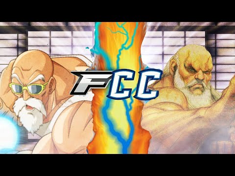 Roshi vs Gouken | FCC (Fight Only) | (Dragon Ball vs Street Fighter)