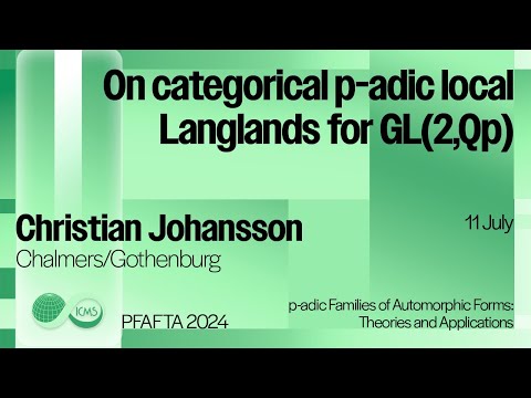 Christian Johansson, On categorical p-adic local Langlands for GL(2,Qp)