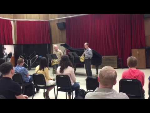 Adagio for Two Horns and Piano by Laurence M Lowe