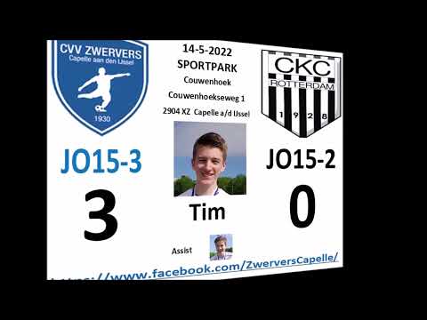 Kampioenswedstrijd Zwervers JO15 3 2021 - 2022