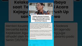 Kelakar Menkeu Purbaya saat Telat Datang di Acara Kejagung: Disuruh Push Up sama Pak Prabowo