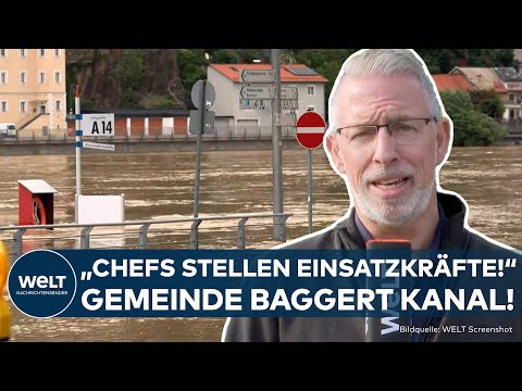 HOCHWASSER: Kanal ausgehoben in Rosenheim - Wasser-Pegel steigen in Süddeutschland weiter stark an!