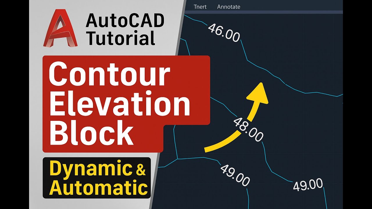 Autocad Lisp Tutorial (Automatic Contour Elevation)