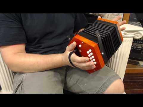 2199 - Sunburst Harmona Weltmeister Anglo Concertina A D M 20 $395