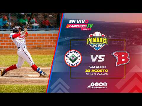 ⚾️🔥 EN VIVO | Cafeteros de Carazo vs Indios del Bóer | Segunda Vuelta | Pomares 2026 | 22/08/2026