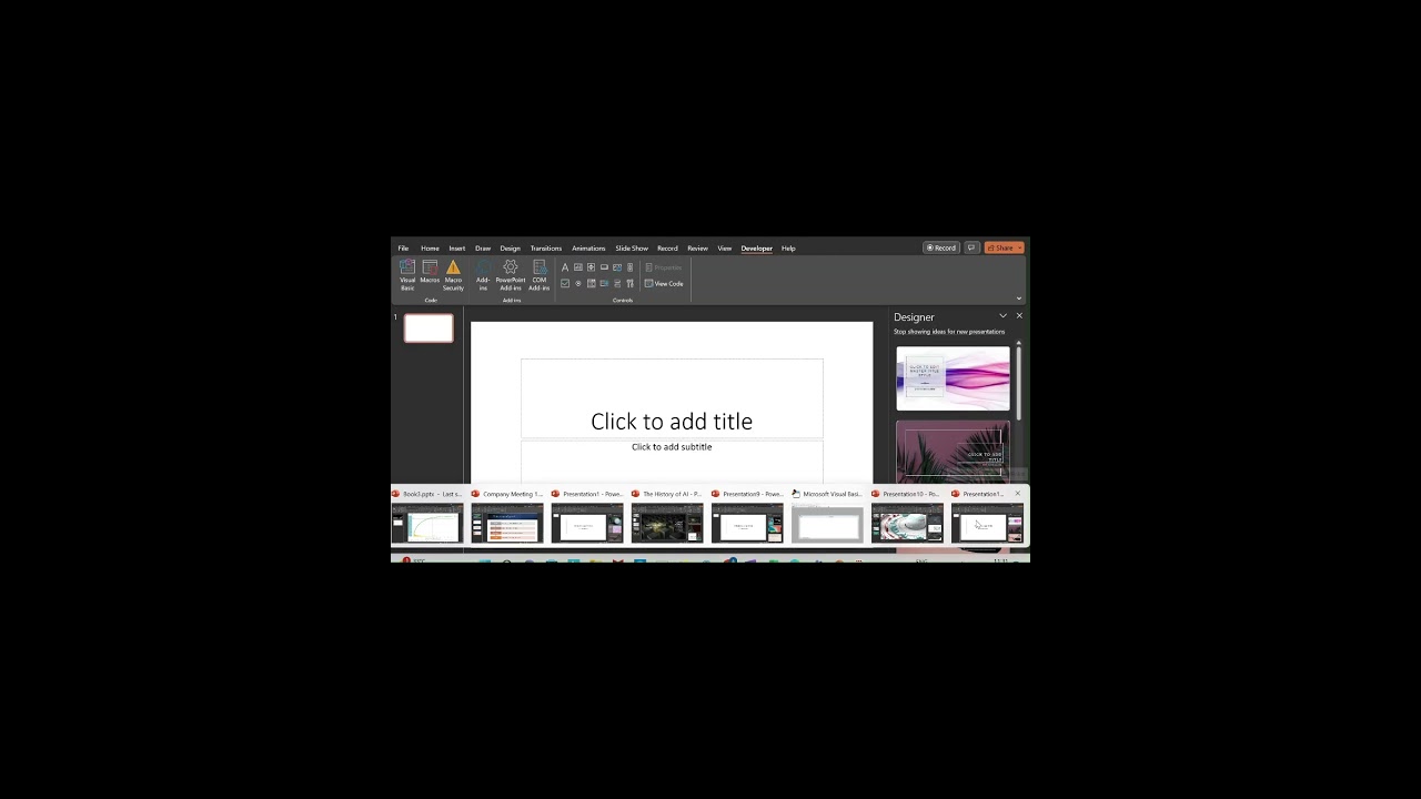 VBA for Power Point Presentation