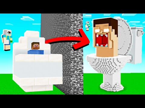 YAPI KAPIŞMALARINDA //KORKUNÇ SKİBİDİ TUVALET İLE ARKADAŞIMI TROLLEDİM - 😨 Minecraft