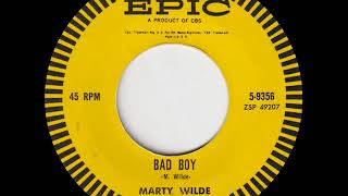 Marty Wilde Bad Boy Epic 9356, 04 01 60