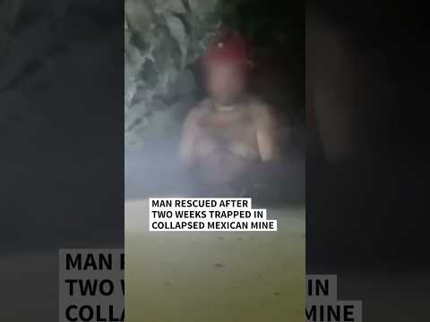 Video Thumbnail: Man rescued after two weeks trapped in collapsed Mexican cave | AFP