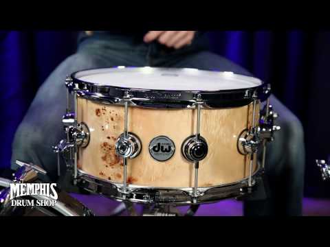 DW 14x6.5 Collector's Series Exotic Mappa Burl Cherry/Mahogany Snare Drum