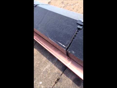 Secure copper under ridge anti moss