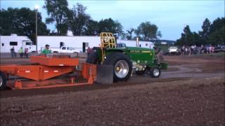 preview picture of video 'MTTP TRUCK/TRACTOR PULLS GREENVILLE, MI  SUPER FARM TRACTOR CLASS  6-27-14'