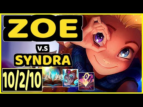 EIKA (ZOE) vs SYNDRA - 10/2/10 KDA MID GAMEPLAY - EUW Ranked GRANDMASTER