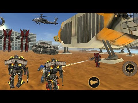 Vegas Crime Simulator (Transformer Fight Blue Robot Car on Sea) Transformer Destroy Machine Robot