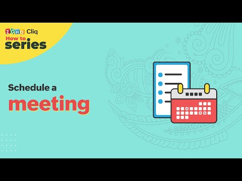How-To Videos | Schedule a Meeting | Zoho Cliq