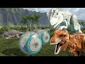 LEGO Jurassic World All Dinosaur Chase Sequences Indominus Rex T Rex Etc