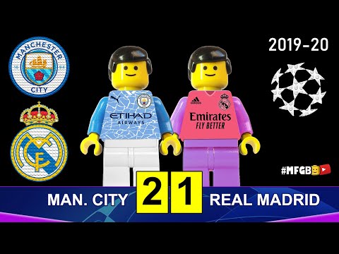 Manchester City vs Real Madrid 2-1 • Champions League 2020 Lego • All Goals Highlights Lego Football