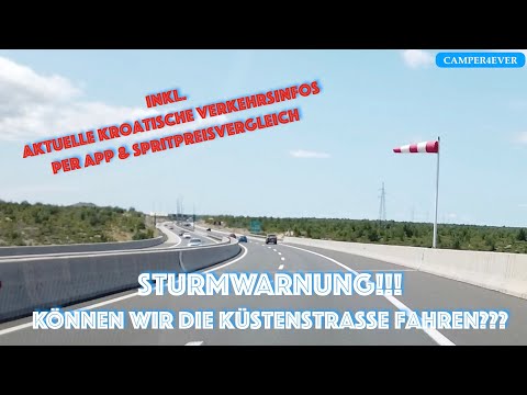 Urlaubsfahrt nach Kroatien Teil 2 zur Insel Pag inkl. Mautstelle- es kam anders als geplant