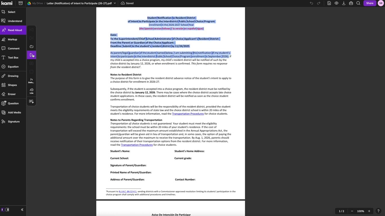 Using Kami to Read PDF's