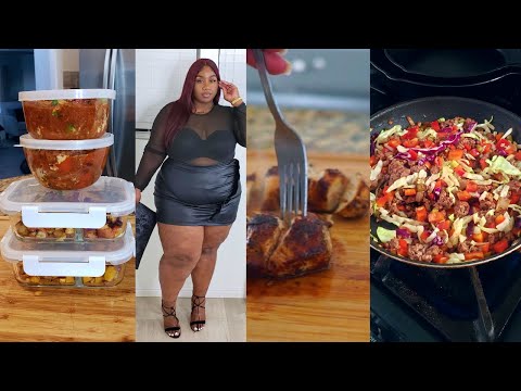 FAST! 1500 Calorie MEAL PREP (4 Meals) In 1 HOUR! + Weight loss Update -Chit Chat!