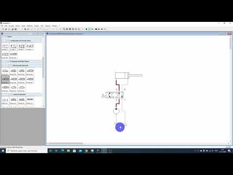 FluidSIM Урок №1 -Простое построение гидравлической схемы и работа гидродвигателя #FluidSIMHydrolic