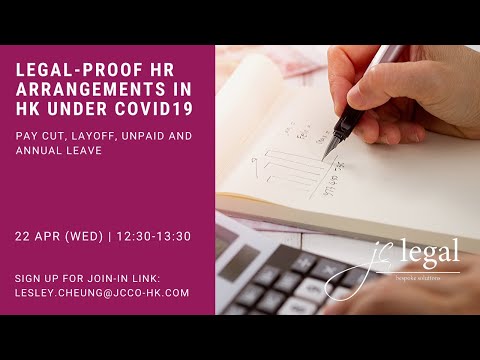 Legal-proof HR Arrangements under COVID-19 | Yuki Wong