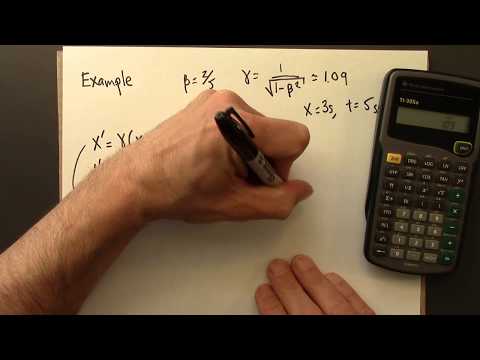 Relativity 06.12.  Lorentz Transformation Example