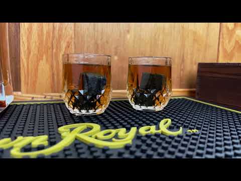 Crown Royal Crystal Whiskey Glass and Stone Set