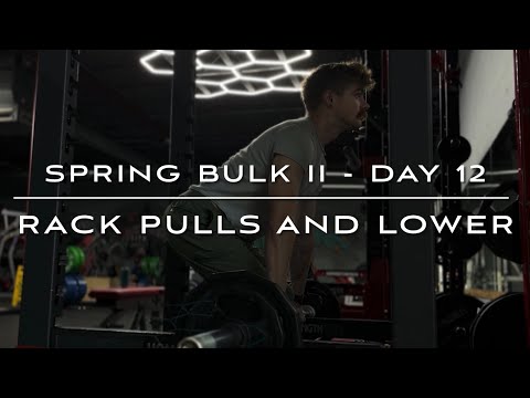 Spring Bulk 2 - Day 12 - Rack Pulls and Lower