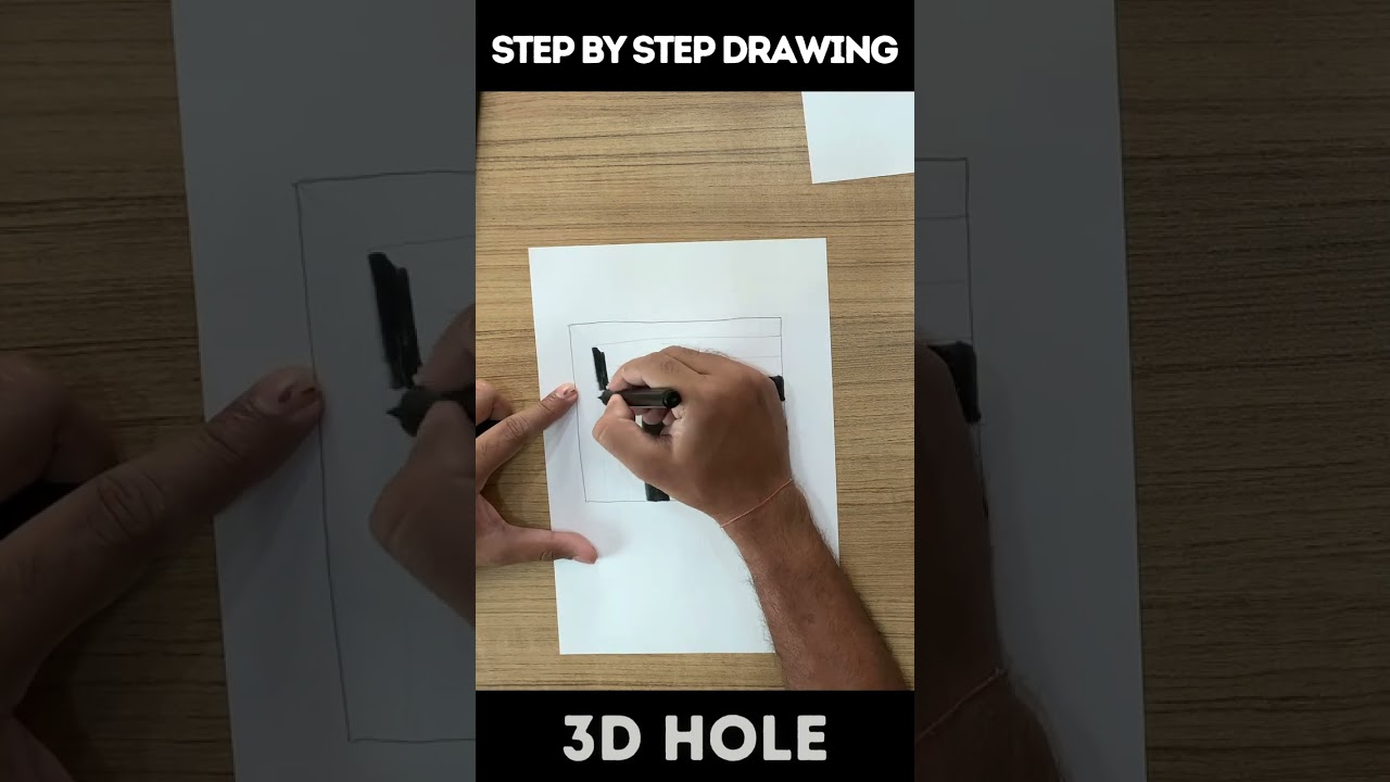 Drawing of 3d Hole for Kids