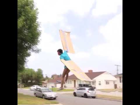 I built a flying suit out of cardboard.