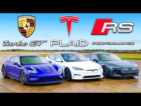 Porsche Turbo GT de 1,000 hp vs Tesla vs Audi RS GT: ARRANCONES