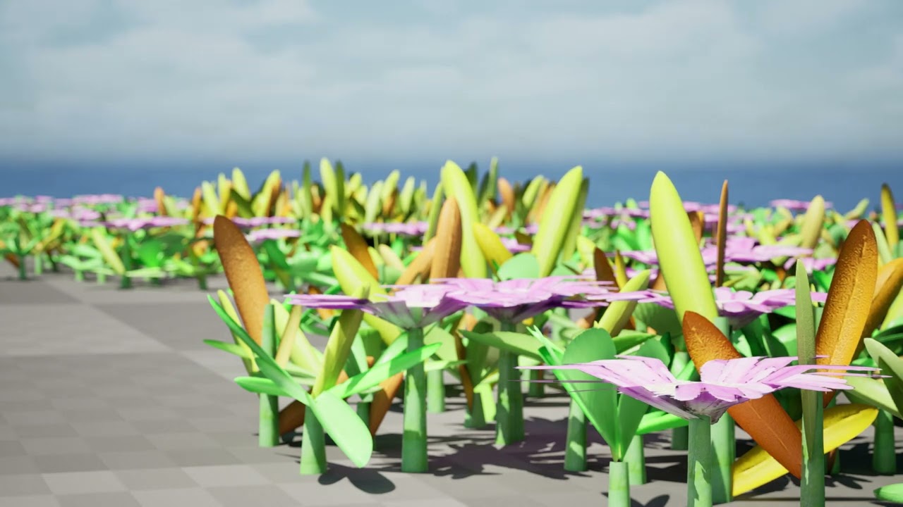 UK Purple Dewplant Pack 3D Model