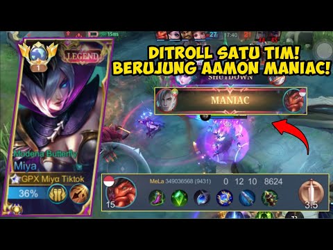 KETEMU TOP GLOBAL AAMON SAMPAI MANIAC! GINI CARA MENANG LAWAN GLOBAL AAMON  | TOP GLOBAL MIYA - MLBB
