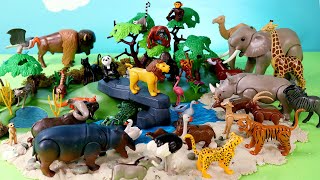 Let's Make Safari Set with Playmobil Animal Figurines