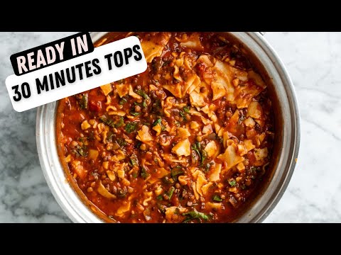Easy Homemade Lentil Lasagna Soup - NO Tofu!