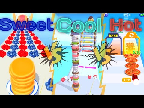 PANCAKE RUN vs ICE CREAM RUN vs PIZZA RUN walkthrough All Level Gameplay Android NEW APK UPDATE SK