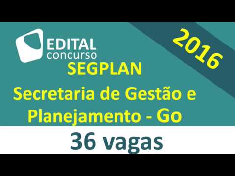 Edital Concurso Delegado de Polícia GO 2016 - SEGPLAN Secretaria de Gestão e Planejamento Goiás