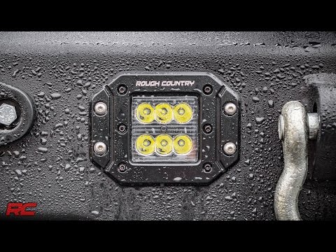 2-inch Square Flush Mount Black Series Cree LED Cube Lights by Rough Country