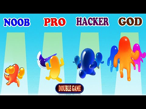 NOOBvsPROvsHACKERvsGOD in DINO RUNNER 3D vs JOIN BLOB CLASH 3D