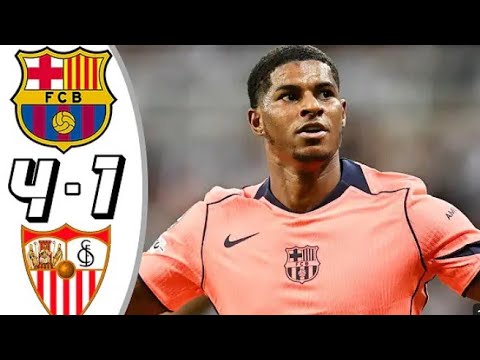 Barcelona vs Sevilla 1-4 Highlights & All Goals 2025 HD