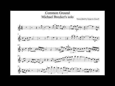 The most soulful saxophone solo of all times! -Michael Brecker