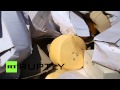 В Белгороде раздавили катком санкционный сыр 
