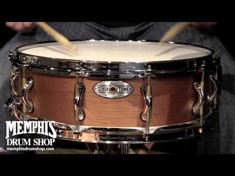**Rare** Pearl Sensitone 15x5 African Mahogany Baritone Snare - Natural Mahogany Satin image 16