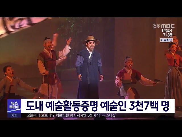도내 예술활동증명 예술인 3천7백 명