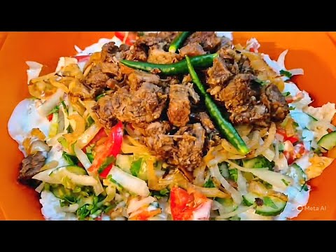 Different recipe | Healthy and Delicious Tajikistan Qurutob Recipe | National Dish of Tajikistan 🇹🇯