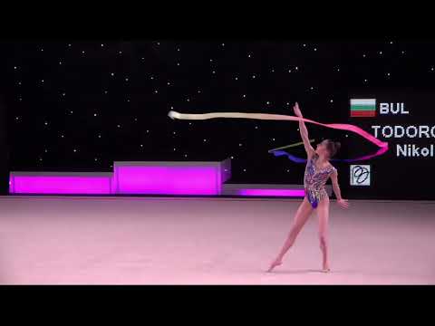 Nikol Todorova (BUL), Junior Ribbon Final, GP Tartu 2023