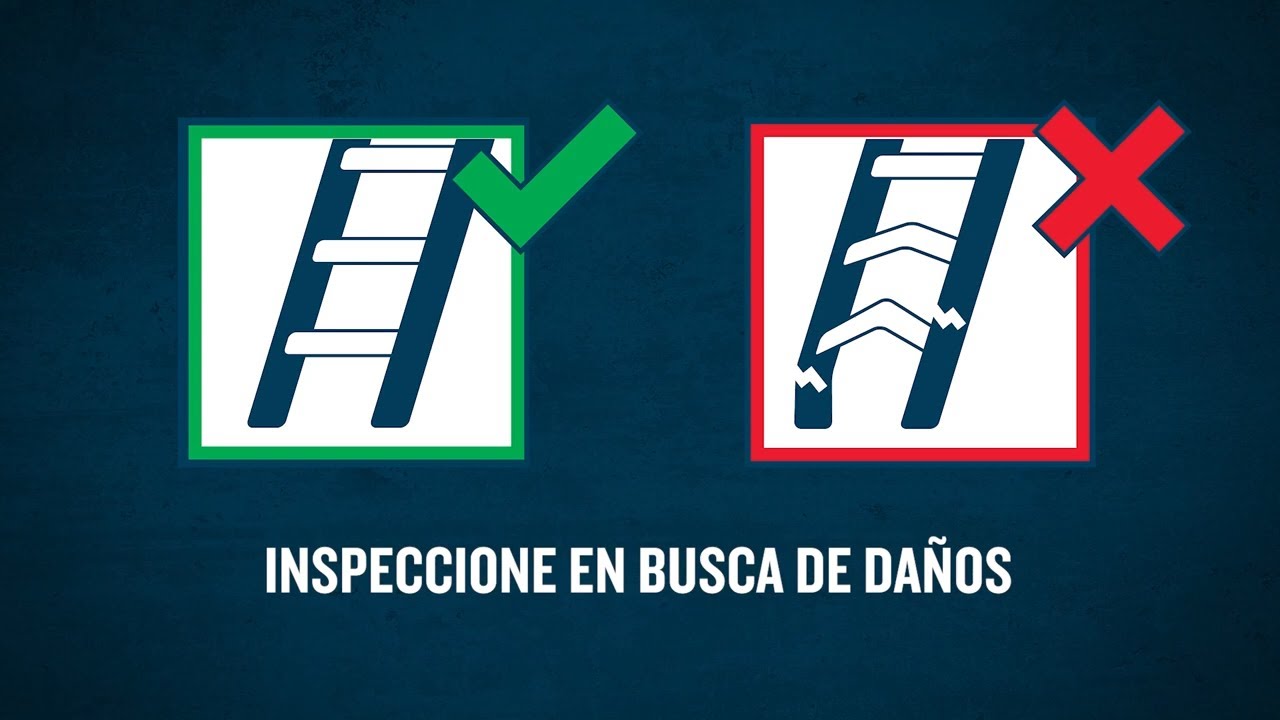Werner Ladder - Safety Instructions - Inspect For Damage (Step ladder) [SPANISH]