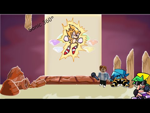 39 Vs Fleetway Super Sonic FNF HD Animation 360°   Chaos from Sonic exe 2 0   YouTube   Google Chrom